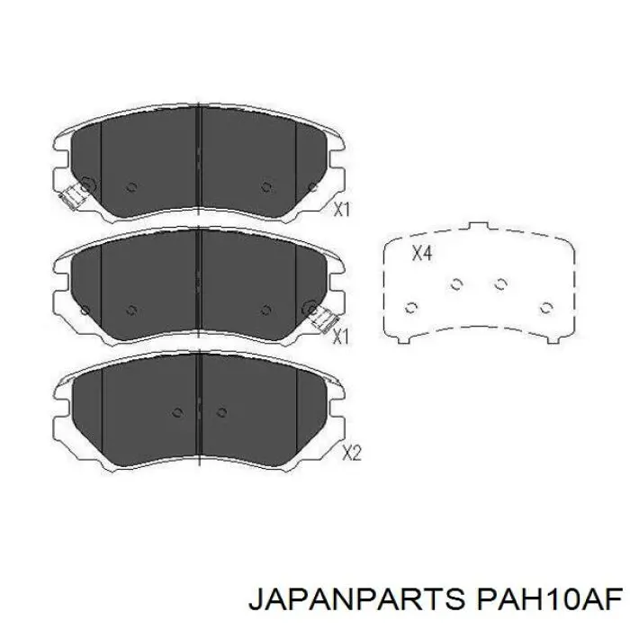 Гальмівні колодки Japan Parts PAH10AF ціна, від 17.74 USD