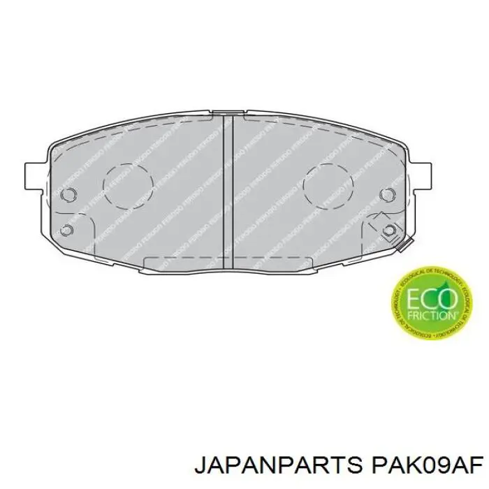Передні тормозні колодки PAK09AF Japan Parts