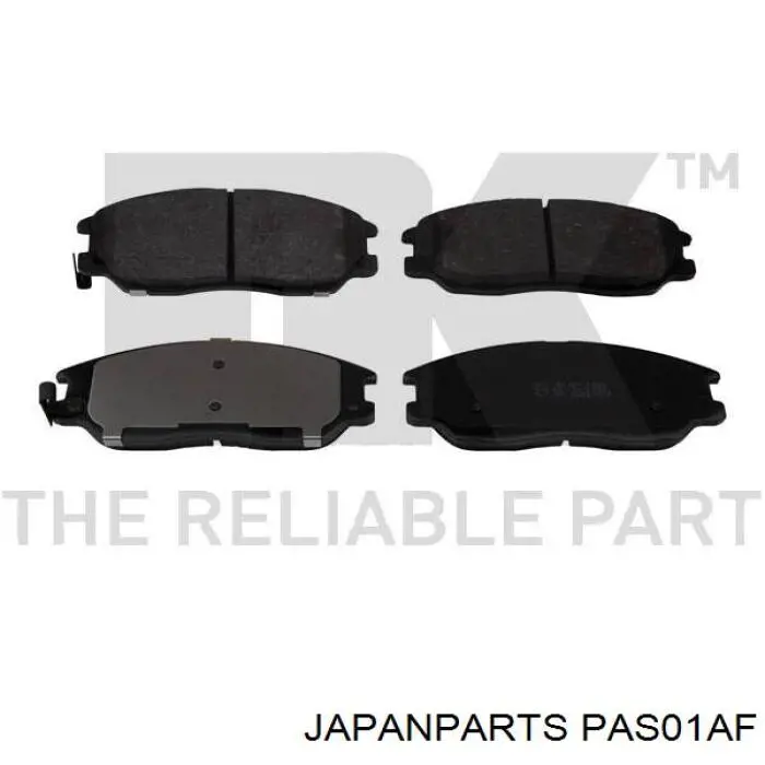 Колодки гальмівні передні, дискові PAS01AF Japan Parts