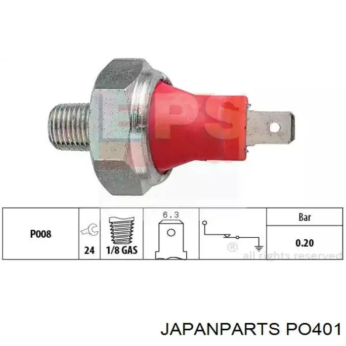 PO401 Japan Parts датчик тиску масла