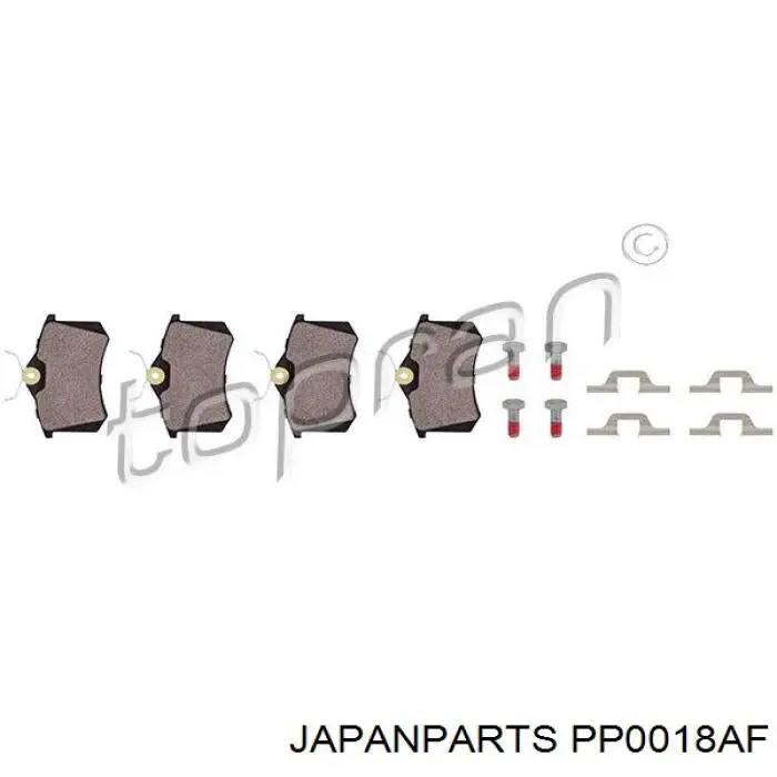 Задні гальмівні колодки Japan Parts PP0018AF ціна, від 18.67 USD