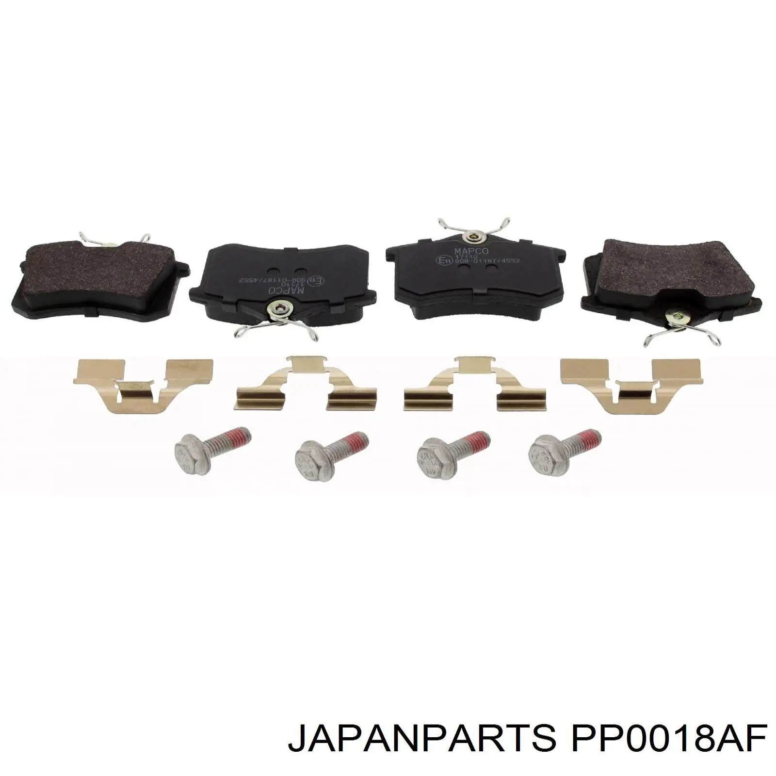 Задні дискові колодки Japan Parts PP0018AF