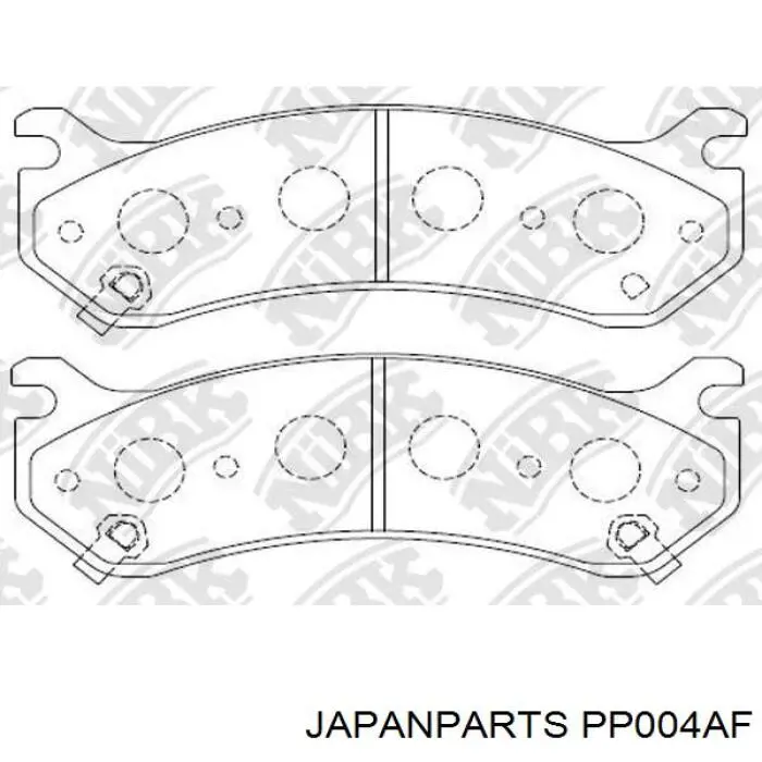 PP004AF Japan Parts Колодки гальмівні задні, дискові
