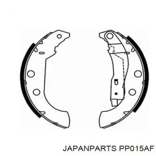 PP015AF Japan Parts Колодки гальмівні задні, дискові