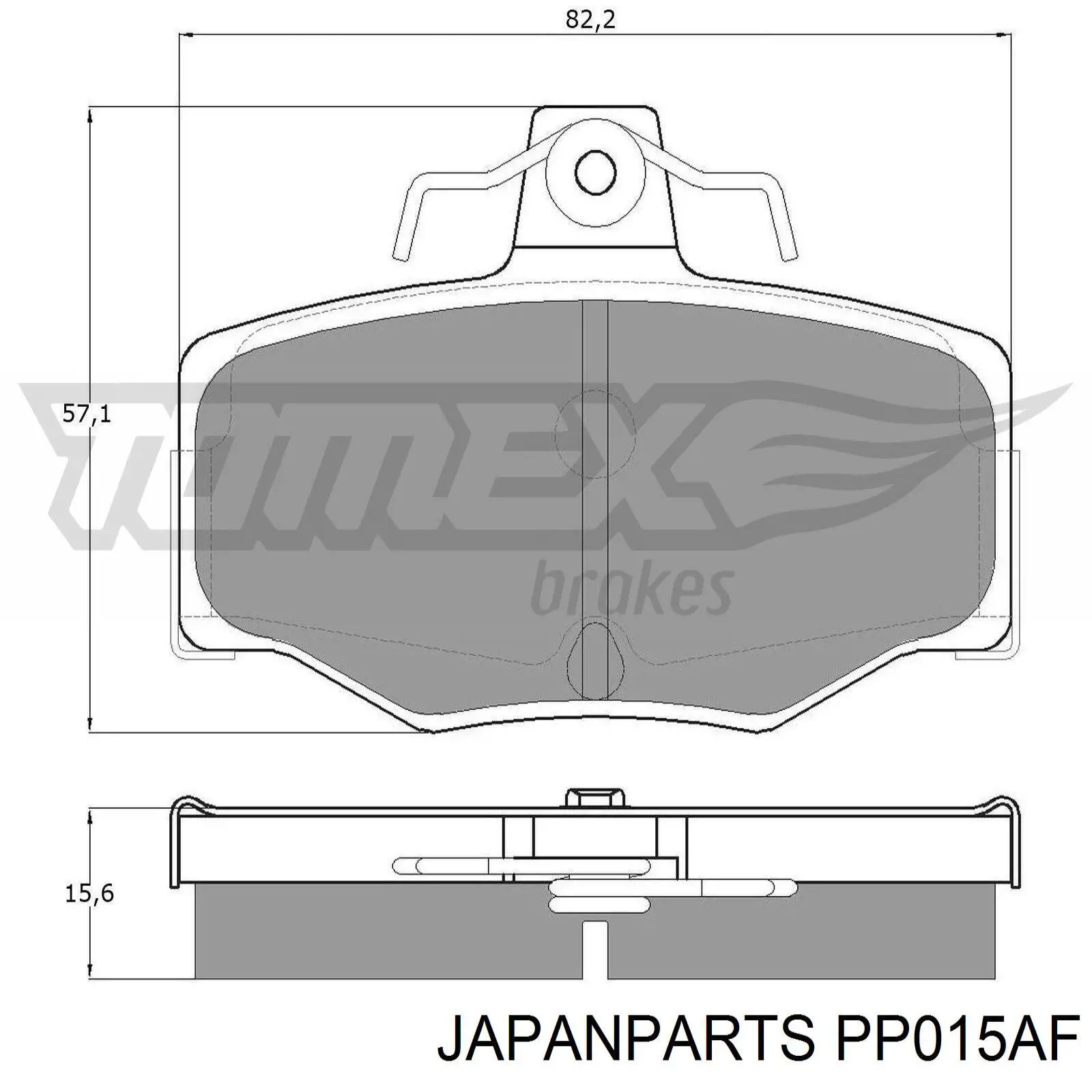 Купити PP015AF Japan Parts Задні колодки