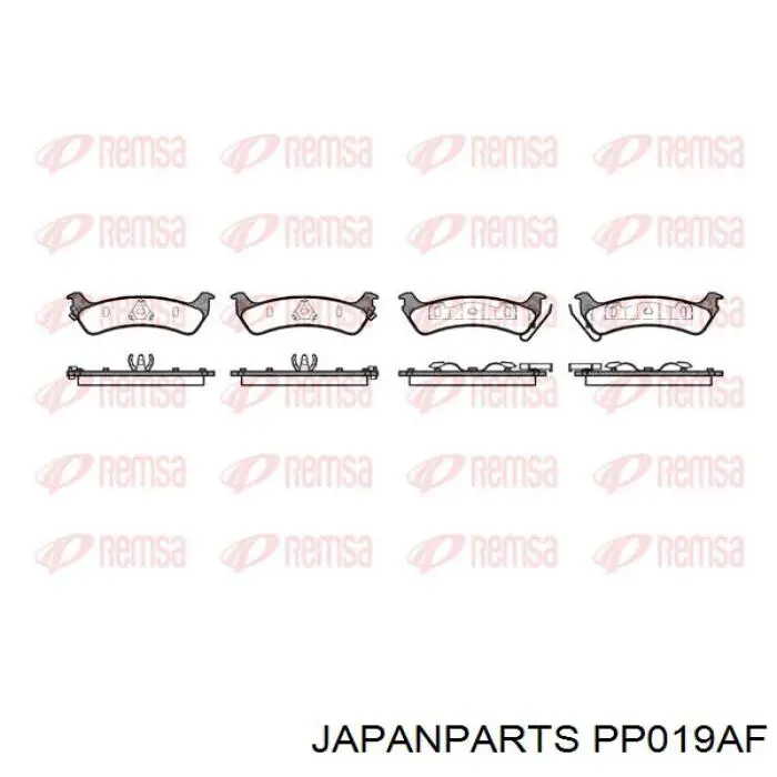 Купити PP019AF Japan Parts Задні колодки