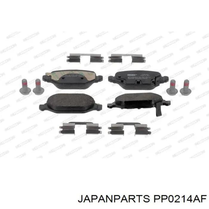 PP0214AF Japan Parts колодки гальмові задні, дискові