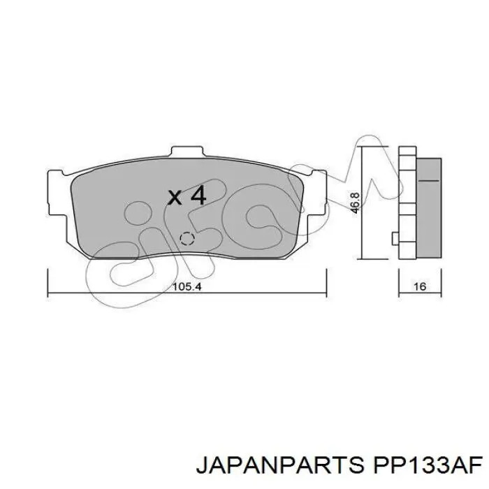 Задні гальмівні колодки Japan Parts PP133AF ціна, від 13.91 USD
