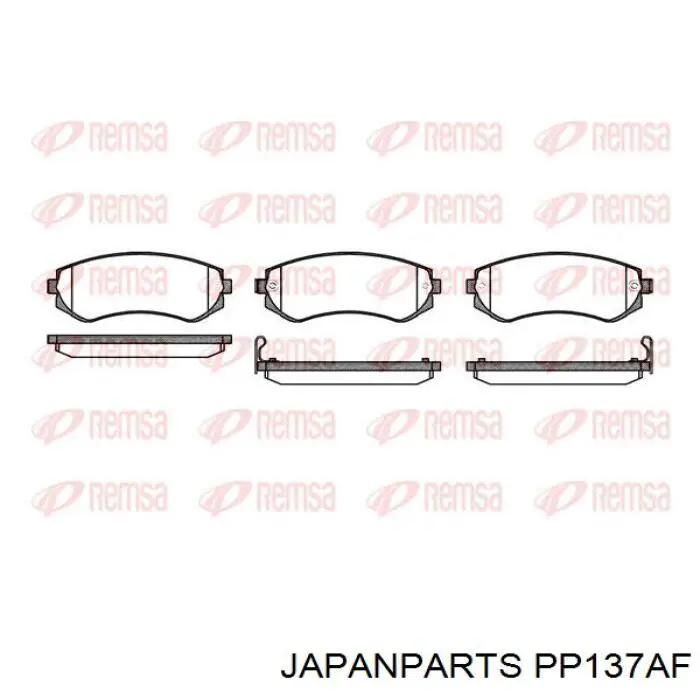 Передні тормозні колодки PP137AF Japan Parts