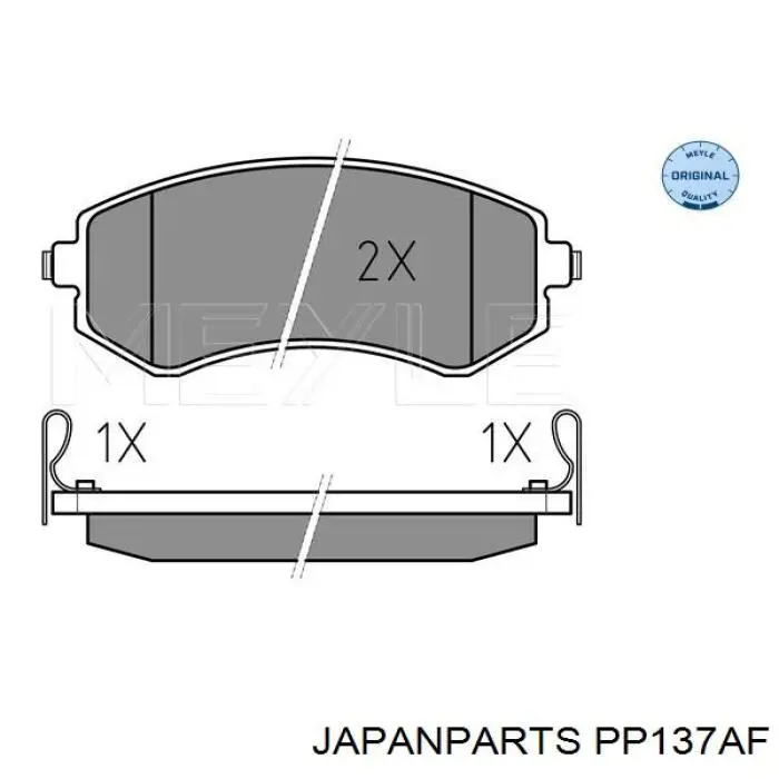 Гальмівні колодки Japan Parts PP137AF ціна, від 20.39 USD