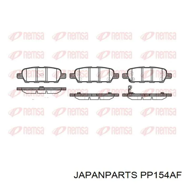 Задні гальмівні колодки PP154AF Japan Parts