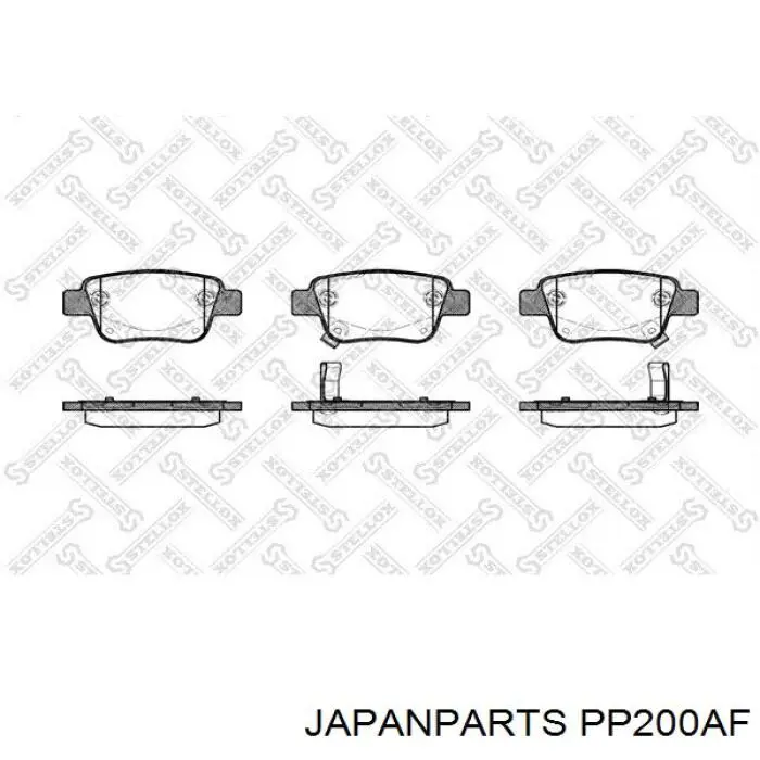 Задні гальмівні колодки PP200AF Japan Parts