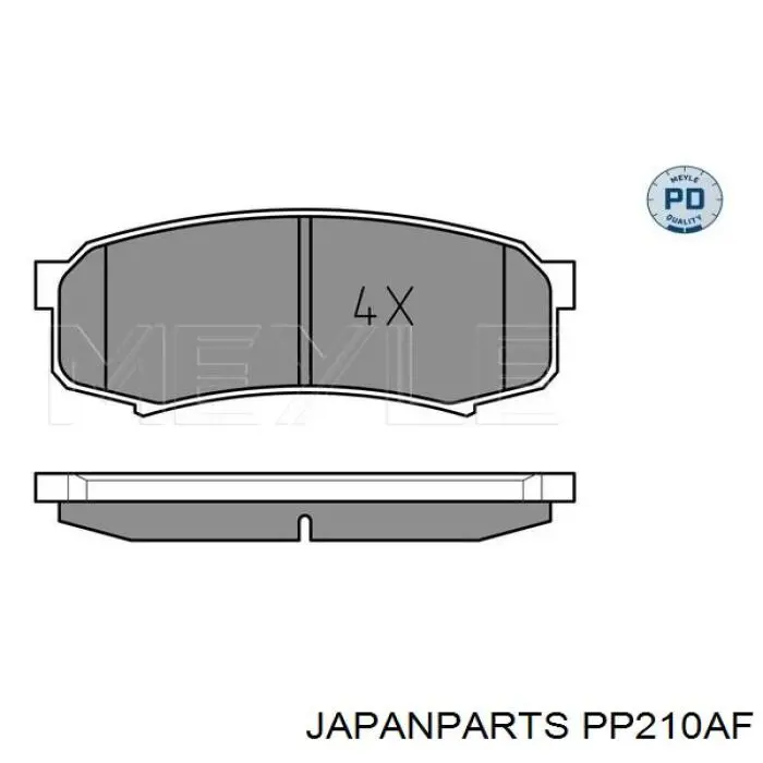 Задні гальмівні колодки Japan Parts PP210AF ціна, від 14.84 USD
