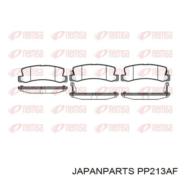 PP213AF Japan Parts колодки гальмові задні, дискові