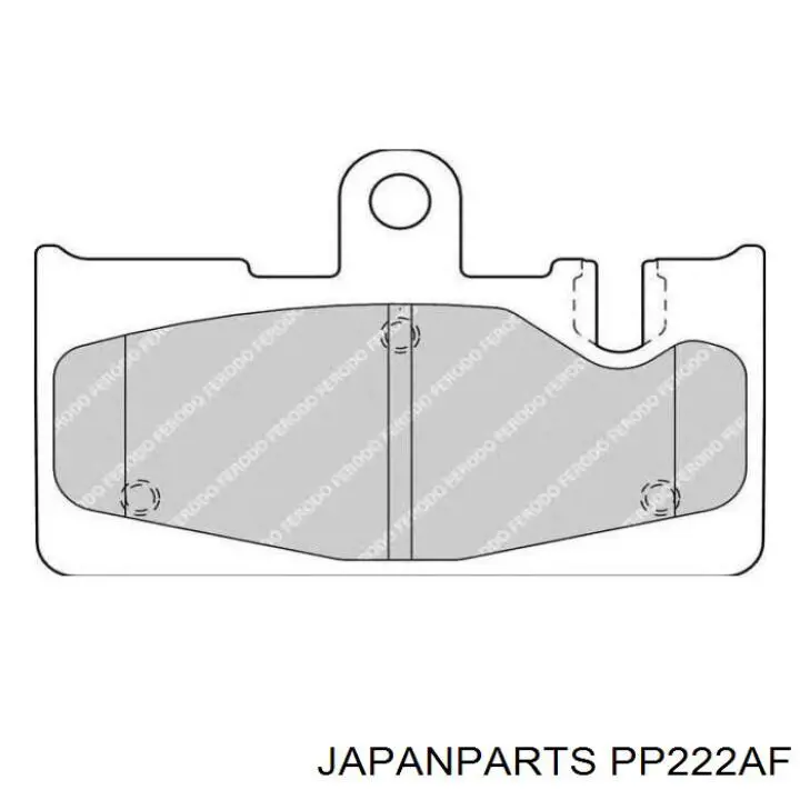 PP222AF Japan Parts Колодки гальмівні задні, дискові