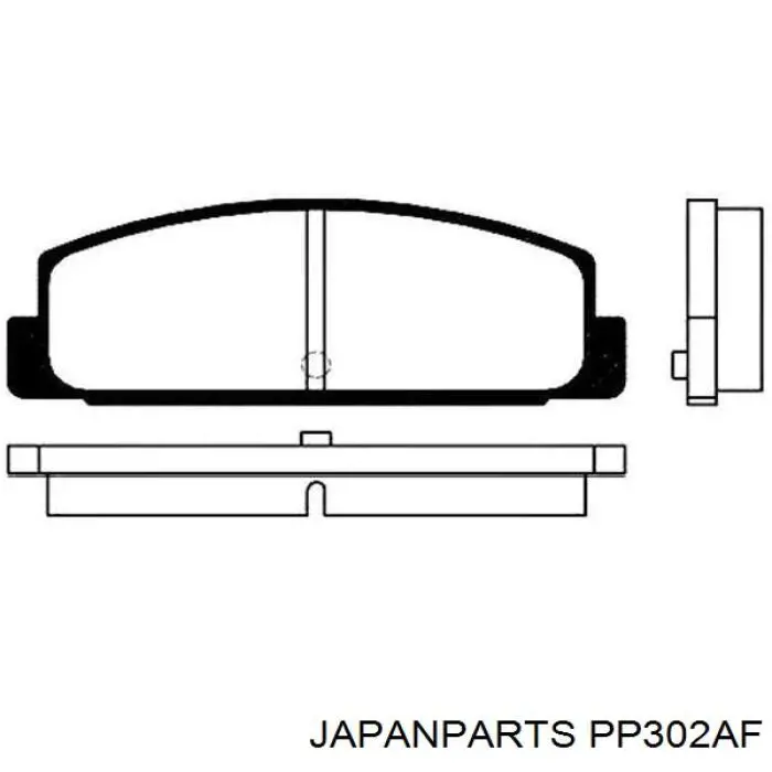 Задні гальмівні колодки PP302AF Japan Parts