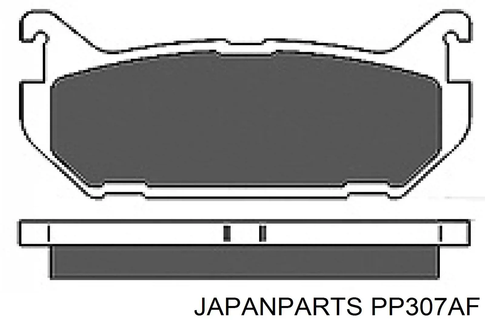 Колодки гальмові задні, дискові PP307AF Japan Parts