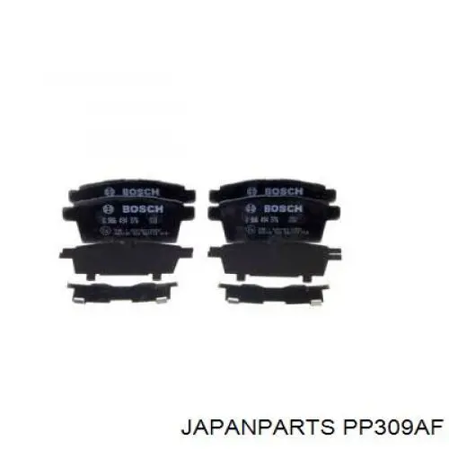 Задні гальмівні колодки PP309AF Japan Parts