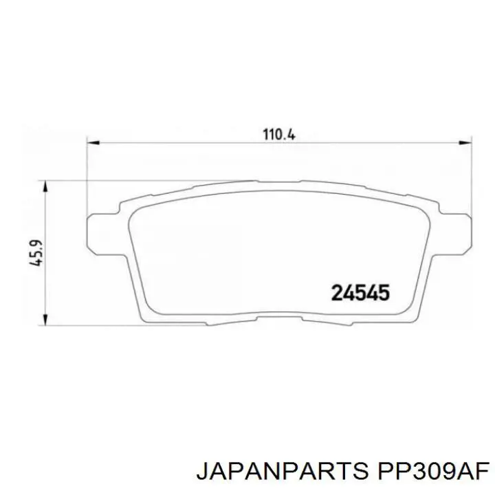 Купити PP309AF Japan Parts Задні колодки
