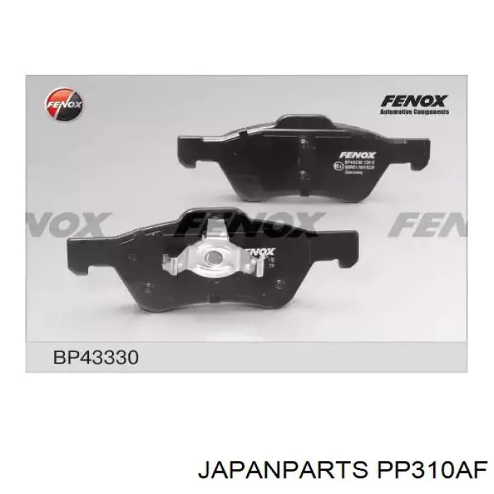 Задні гальмівні колодки PP310AF Japan Parts