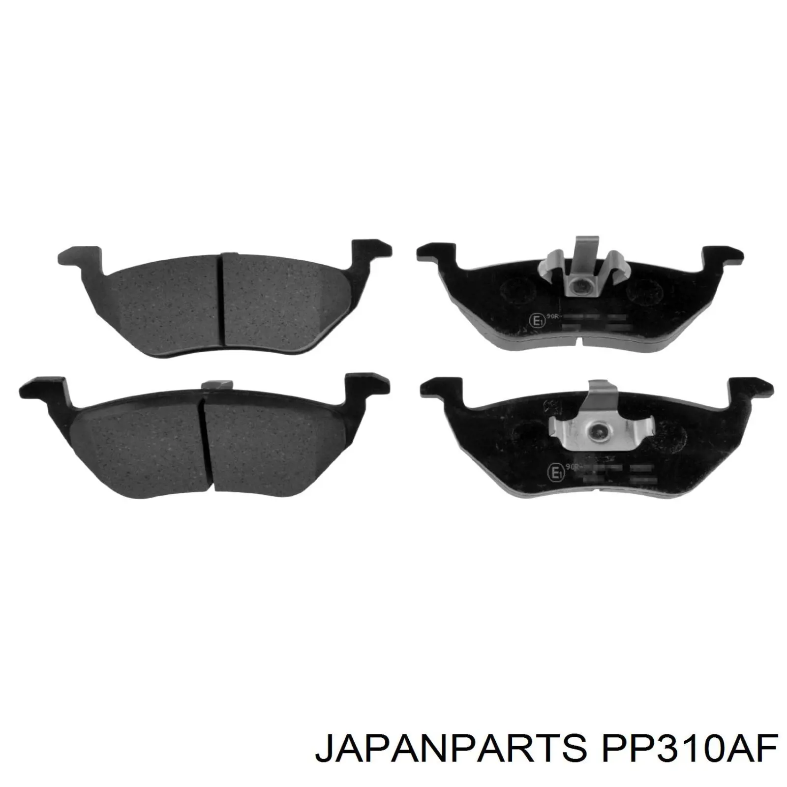 PP310AF Japan Parts Колодки гальмівні задні, дискові