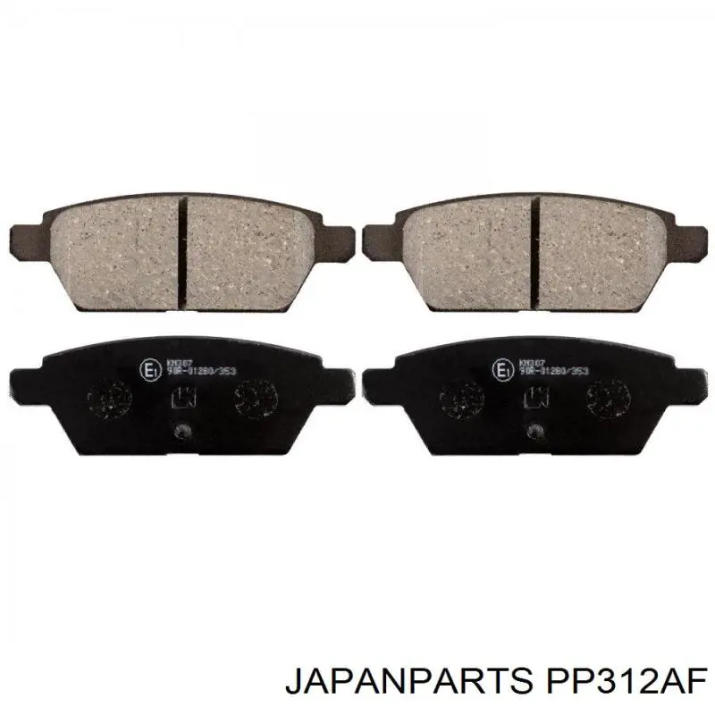 Колодки гальмові задні, дискові PP312AF Japan Parts