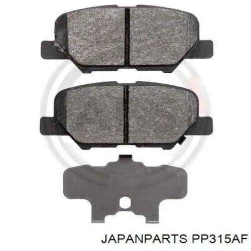 Задні гальмівні колодки PP315AF Japan Parts