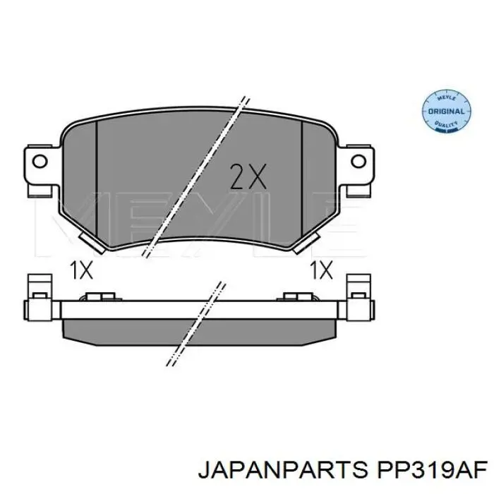 Задні гальмівні колодки Japan Parts PP319AF ціна, від 31.30 USD