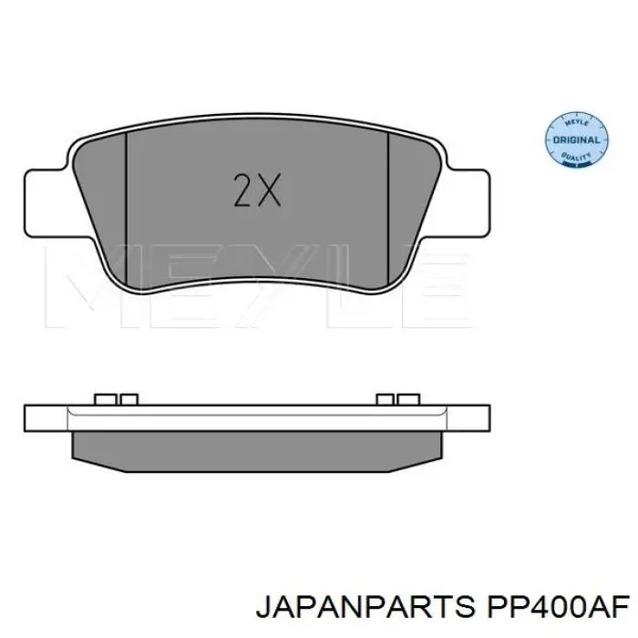 Задні гальмівні колодки PP400AF Japan Parts