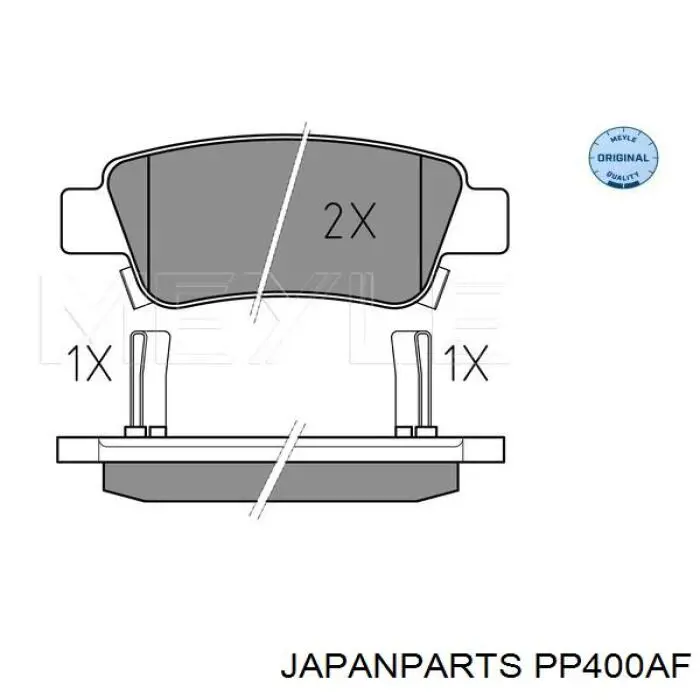 Купити PP400AF Japan Parts Задні колодки
