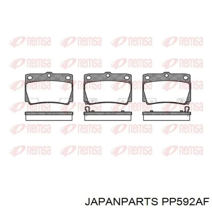 Задні гальмівні колодки Japan Parts PP592AF ціна, від 14.57 USD