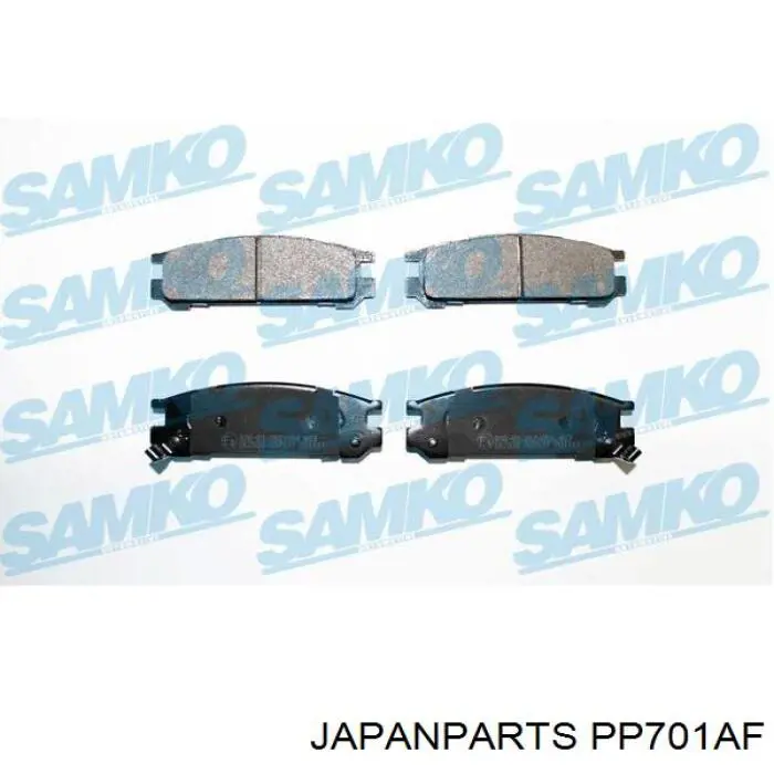 Задні гальмівні колодки PP701AF Japan Parts