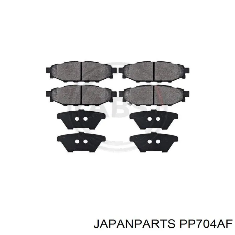 Задні дискові колодки Japan Parts PP704AF