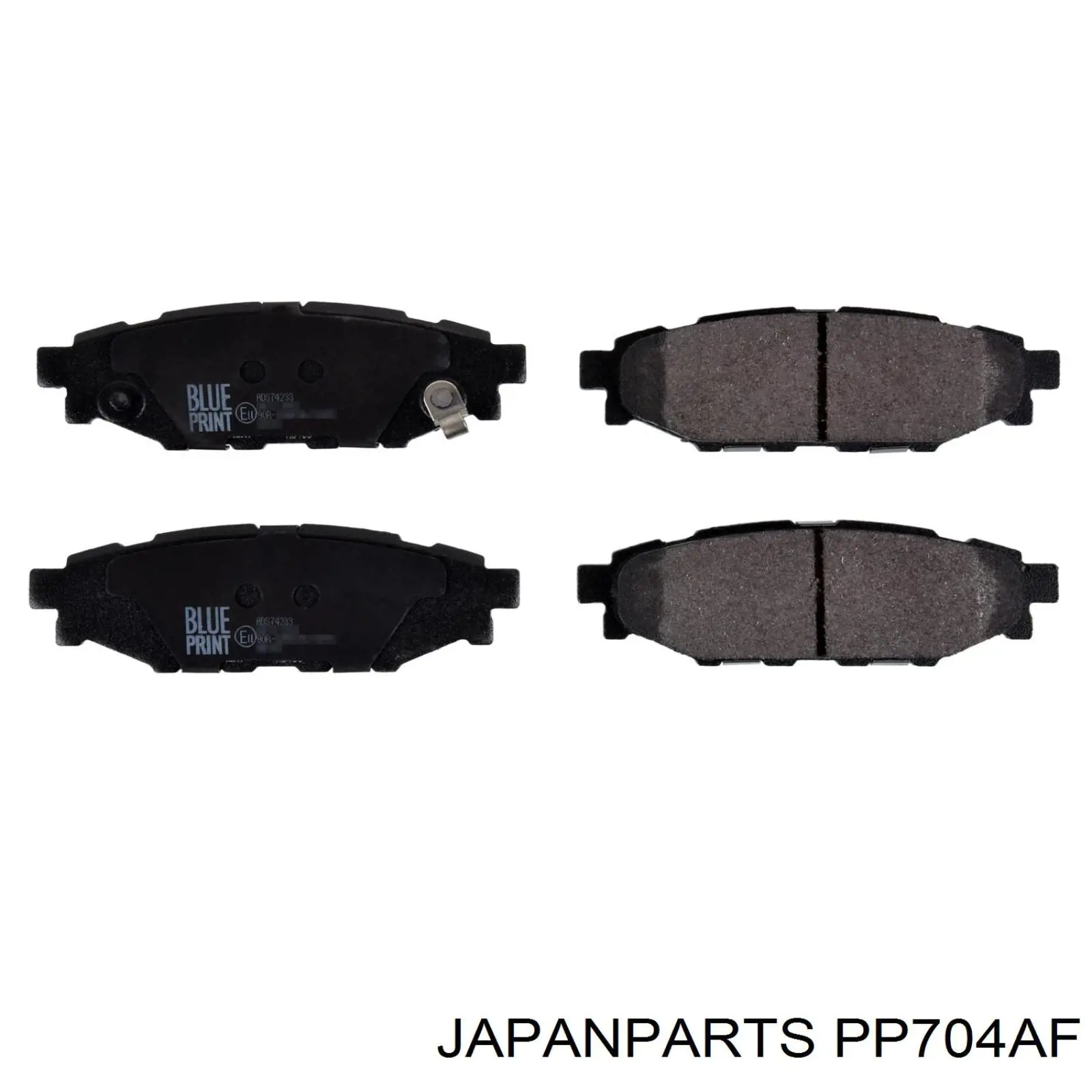 Задні гальмівні колодки PP704AF Japan Parts