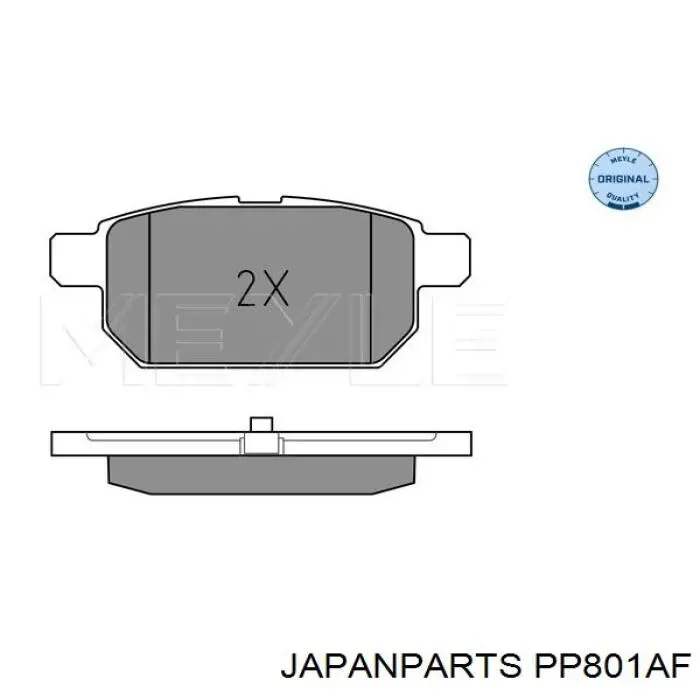 Задні гальмівні колодки Japan Parts PP801AF ціна, від 16.73 USD