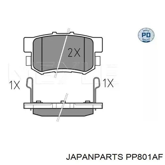 Купити PP801AF Japan Parts Задні колодки