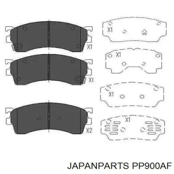 Задні гальмівні колодки PP900AF Japan Parts