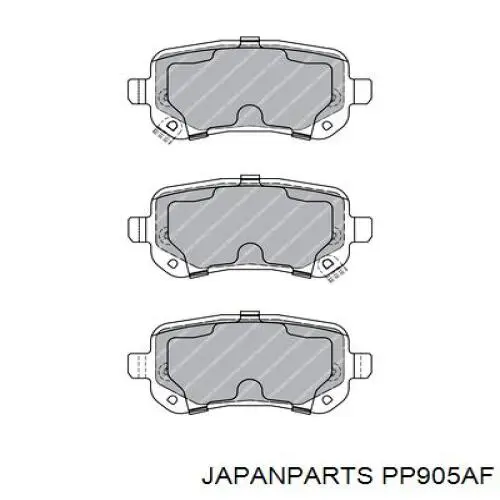 Задні гальмівні колодки Japan Parts PP905AF ціна, від 17.61 USD