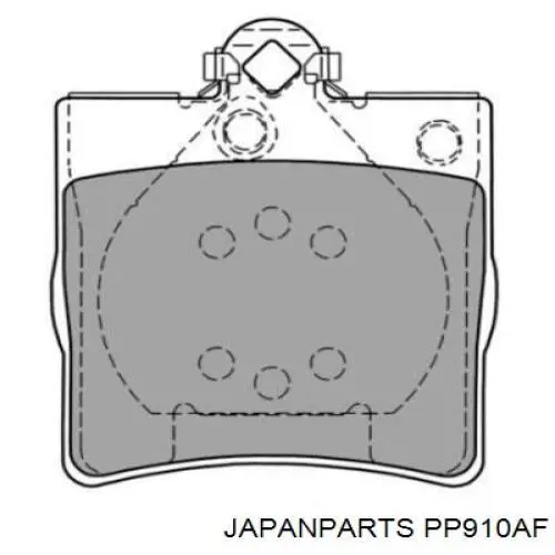 Задні гальмівні колодки Japan Parts PP910AF ціна, від 14.62 USD
