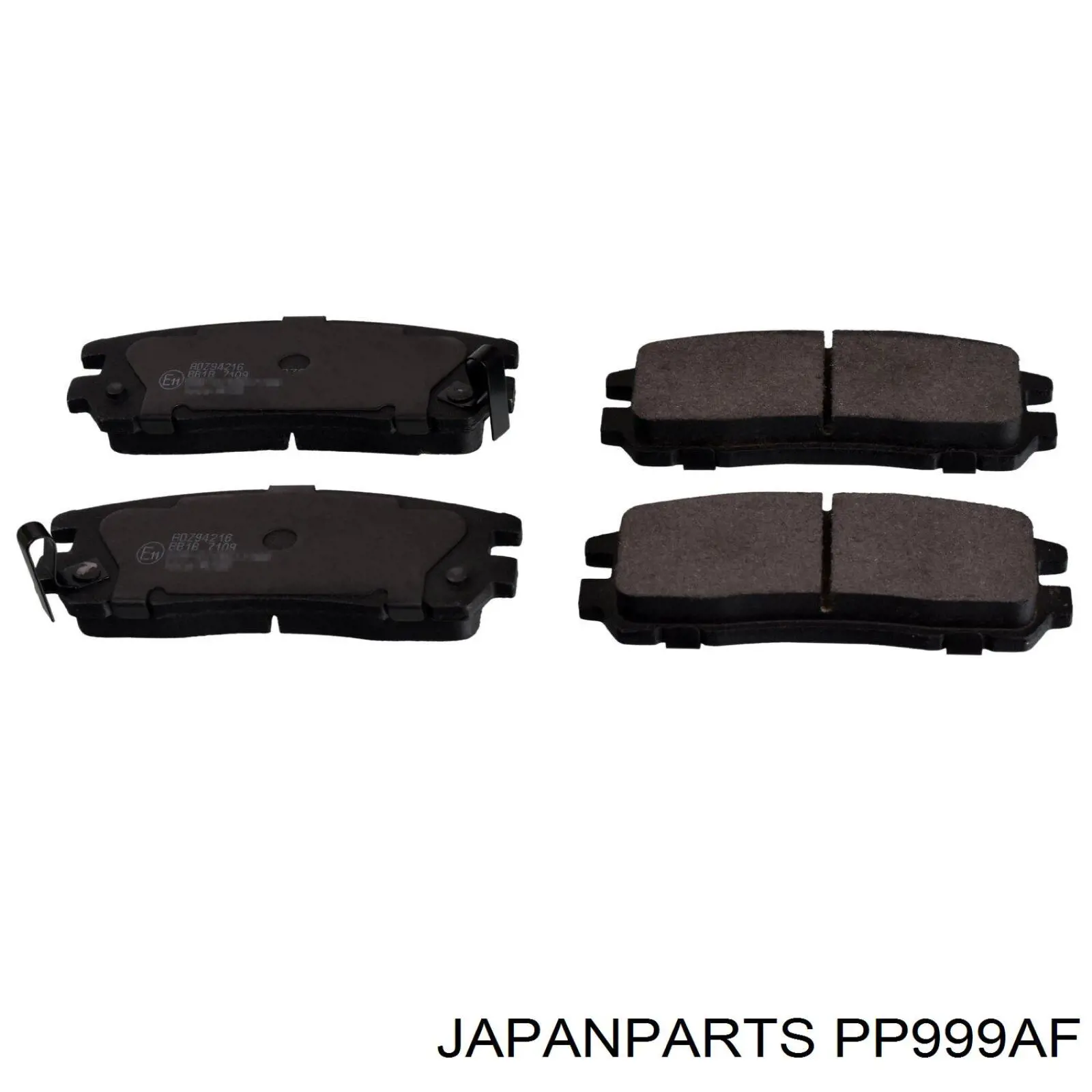 PP999AF Japan Parts Колодки гальмівні задні, дискові