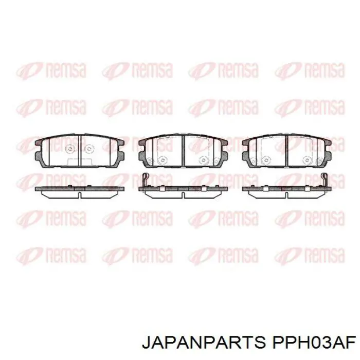 Задні гальмівні колодки Japan Parts PPH03AF ціна, від 20.01 USD