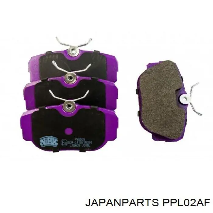 Задні гальмівні колодки PPL02AF Japan Parts