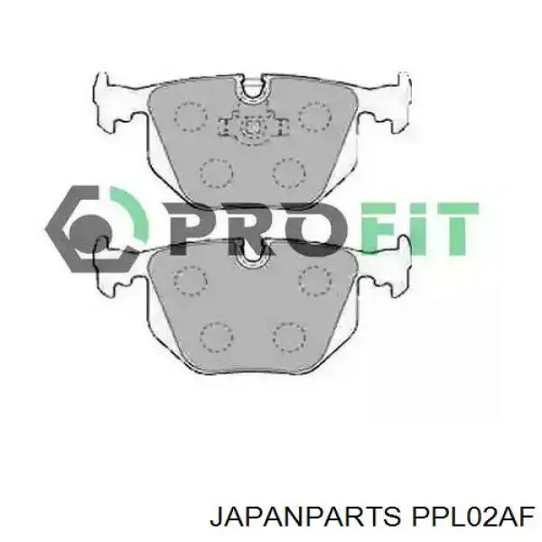 Задні дискові колодки Japan Parts PPL02AF