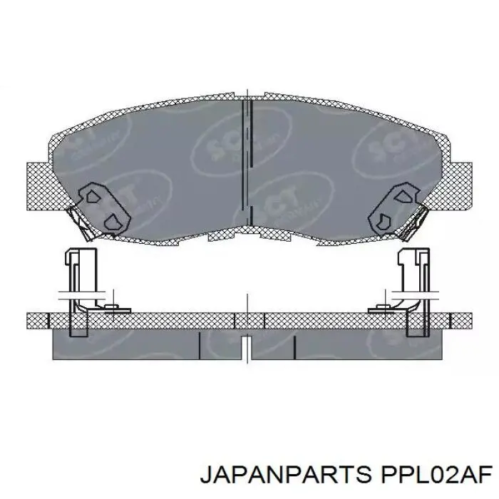 PPL02AF Japan Parts Колодки гальмівні задні, дискові