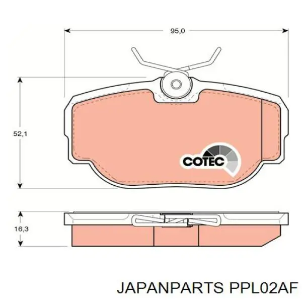 Купити PPL02AF Japan Parts Задні колодки