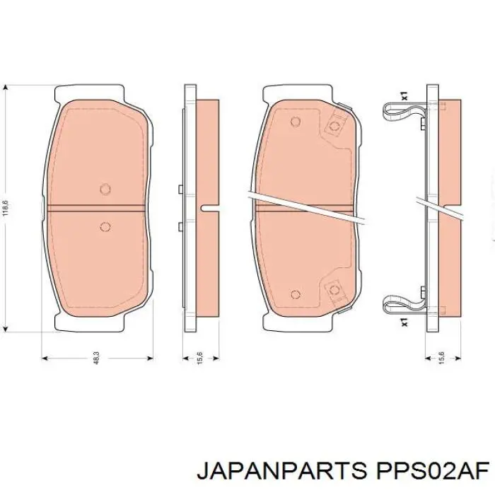 Купити PPS02AF Japan Parts Задні колодки