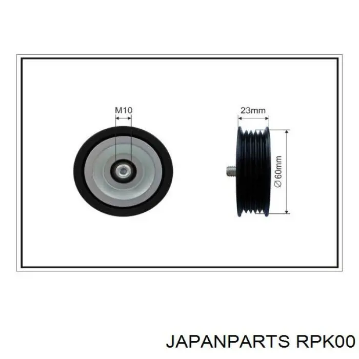 Ролик приводного ременя, паразитний Japan Parts RPK00 ціна, від 15.51 USD