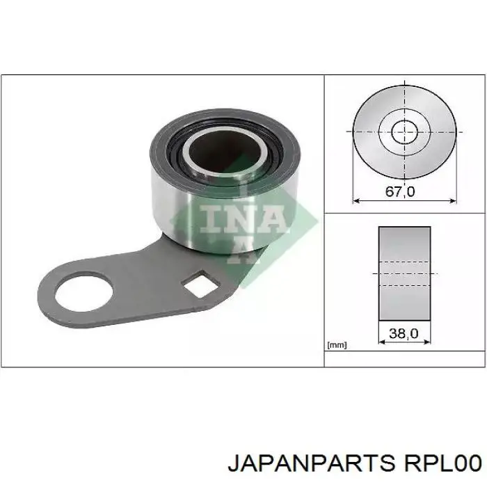 RPL00 Japan Parts ролик натягувача приводного ременя