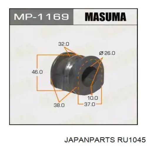 Гумка заднього стабілізатора Japan Parts RU1045