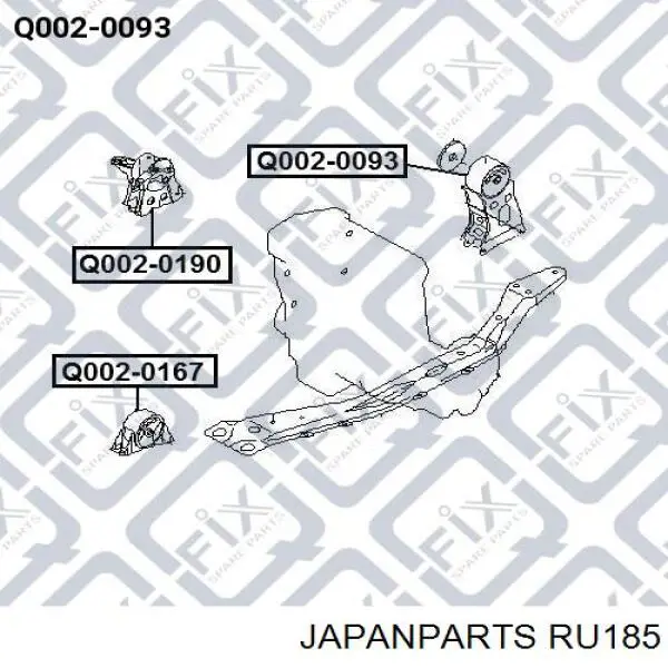Опора двигуна задня Japan Parts RU185